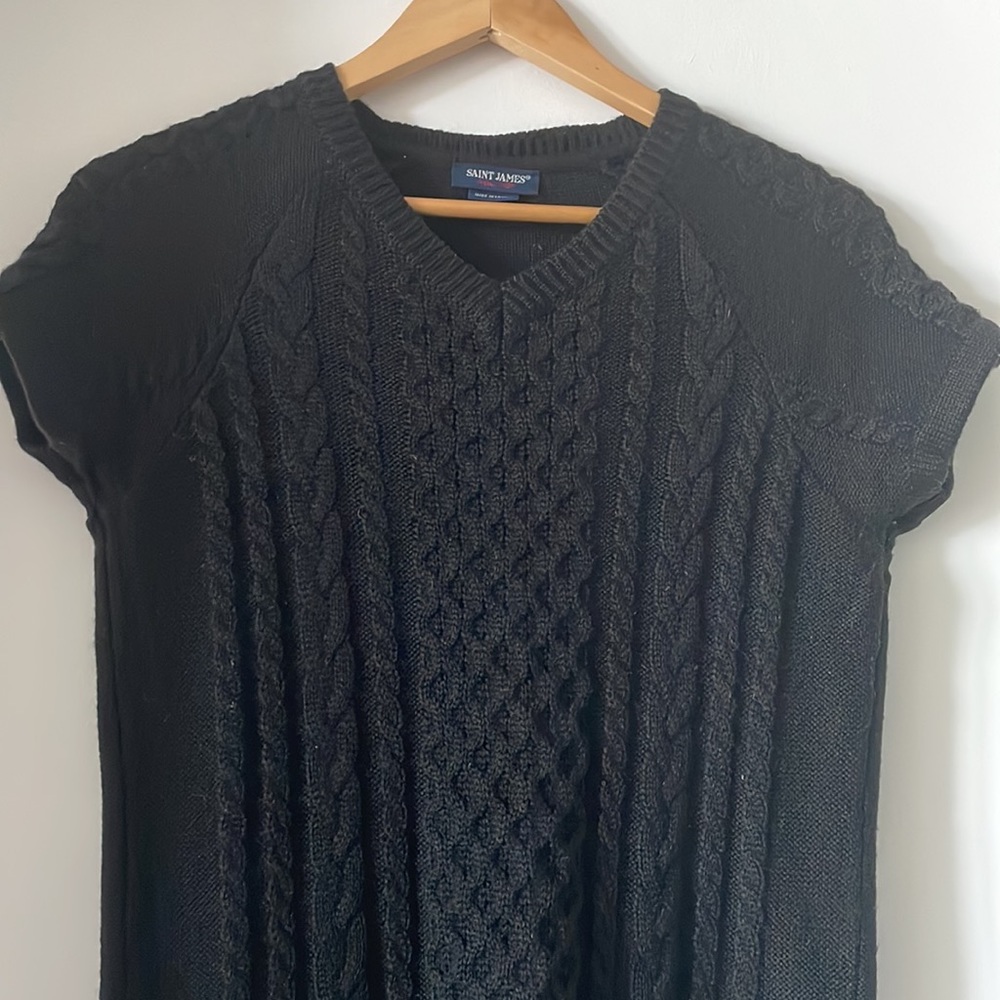 LAST DAYS. MOVING. CLOSE OUT. SAINT JAMES FRANCE WOOL SWEATER BLACK DRESSE. EUC